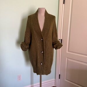 Zara Olive Green Cardigan Sweater